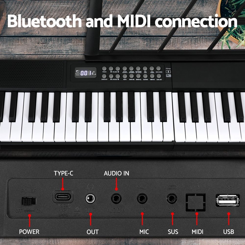 61 Keys Foldable Electronic Piano Keyboard Digital Electric w/ Carry Bag