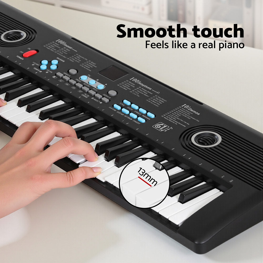 61-Key Digital Piano Keyboard Electric Kids Gift Black
