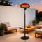 Electric Patio Heater – 2000W, 3 Heat Settings, Adjustable Height, IP34, Black