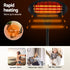 Electric Patio Heater – 2000W, 3 Heat Settings, Adjustable Height, IP34, Black