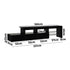 TV Cabinet RGB LED Gloss Black 220cm
