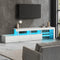 220cm RGB LED TV Cabinet White Gloss Entertainment Unit 65 Inch