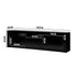 TV Cabinet RGB LED Gloss Black 180CM