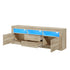 LED Entertainment Unit – 180cm TV Stand, Drawers & Shelves, Oak