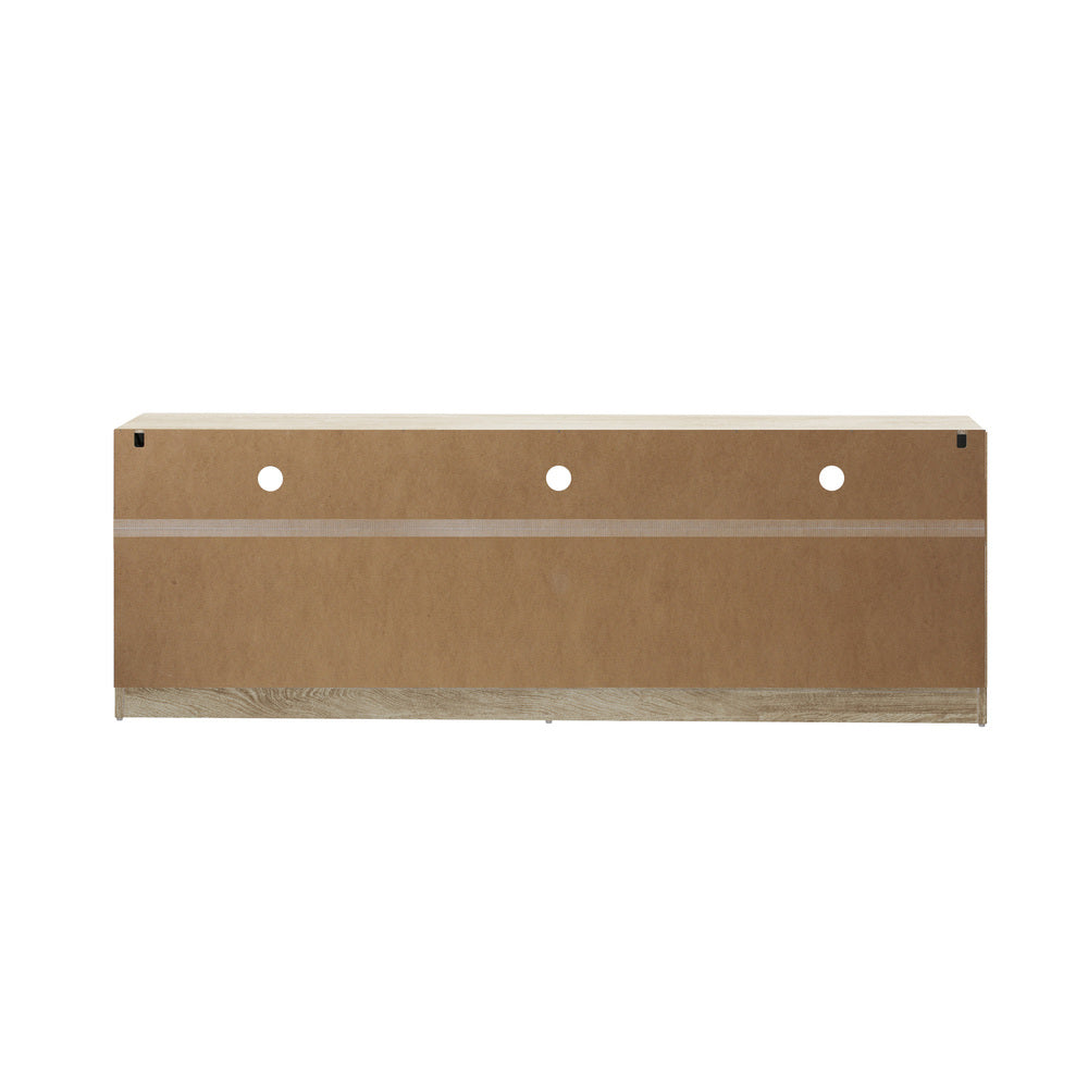 LED Entertainment Unit – 180cm TV Stand, Drawers & Shelves, Oak