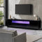 TV Cabinet Gloss RGB LED Black 180CM