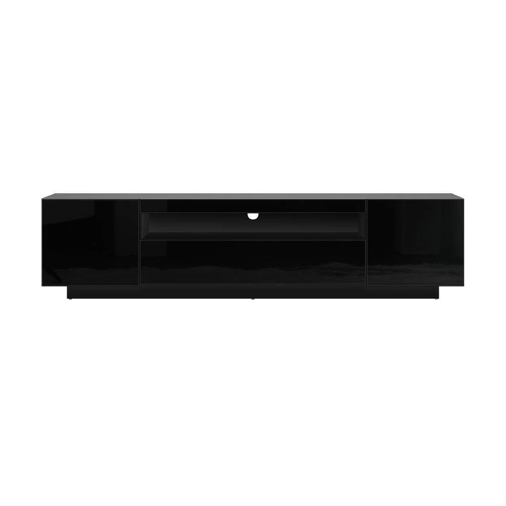 TV Cabinet Gloss RGB LED Black 180CM