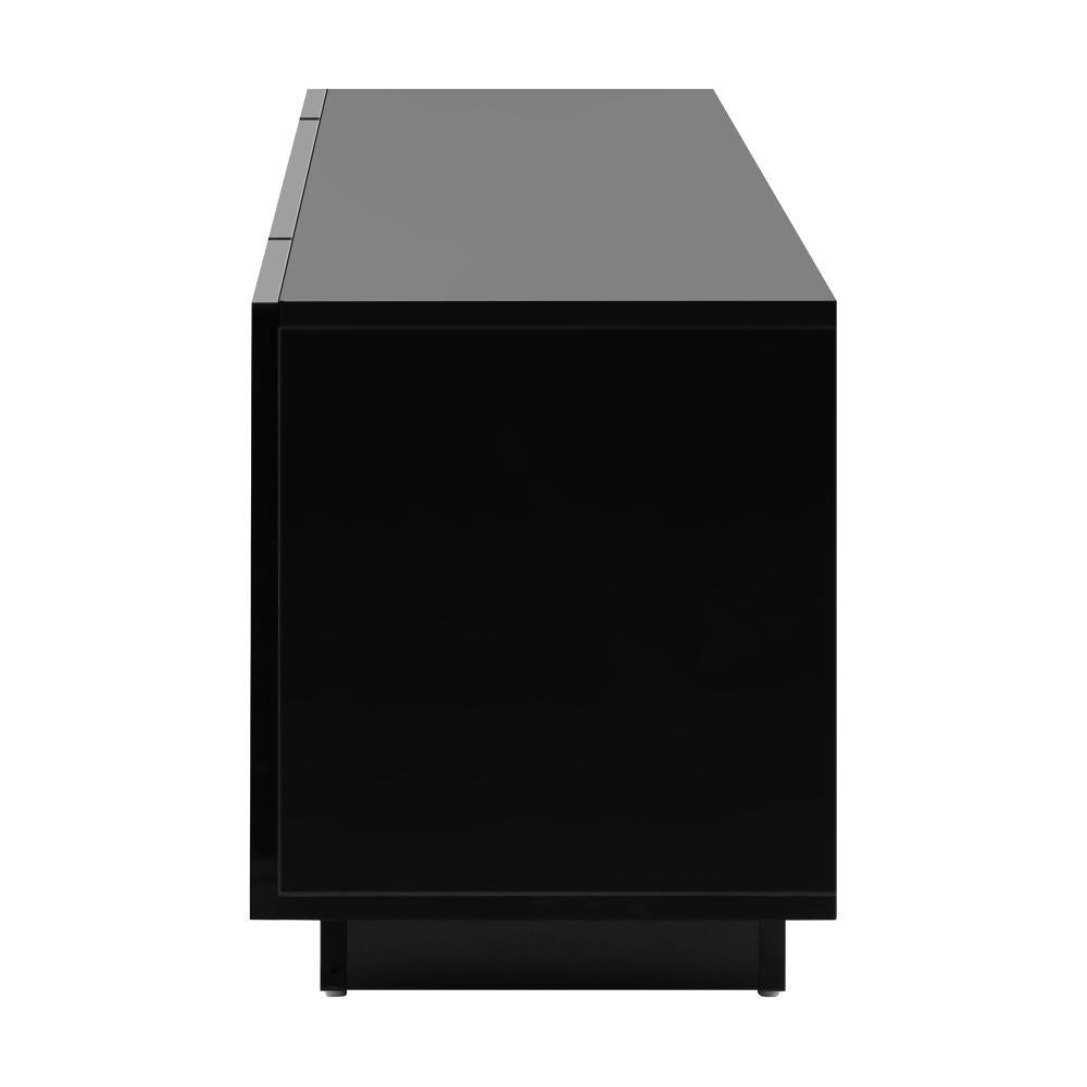 TV Cabinet Gloss RGB LED Black 180CM