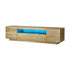 TV Cabinet Entertainment Unit Storage Shelf Natural 180cm