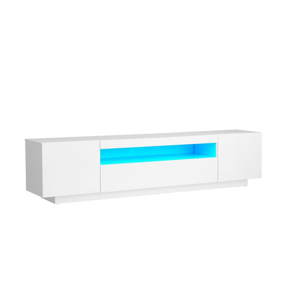 TV Cabinet Gloss RGB LED White 180CM