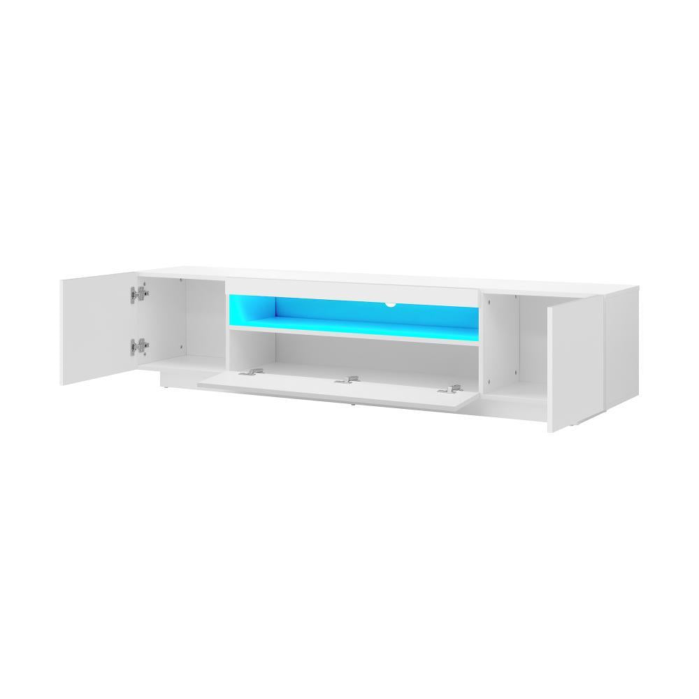 TV Cabinet Gloss RGB LED White 180CM