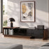 Oikiture 160-211cm Extendable TV Cabinet Entertainment Unit 3 Drawers