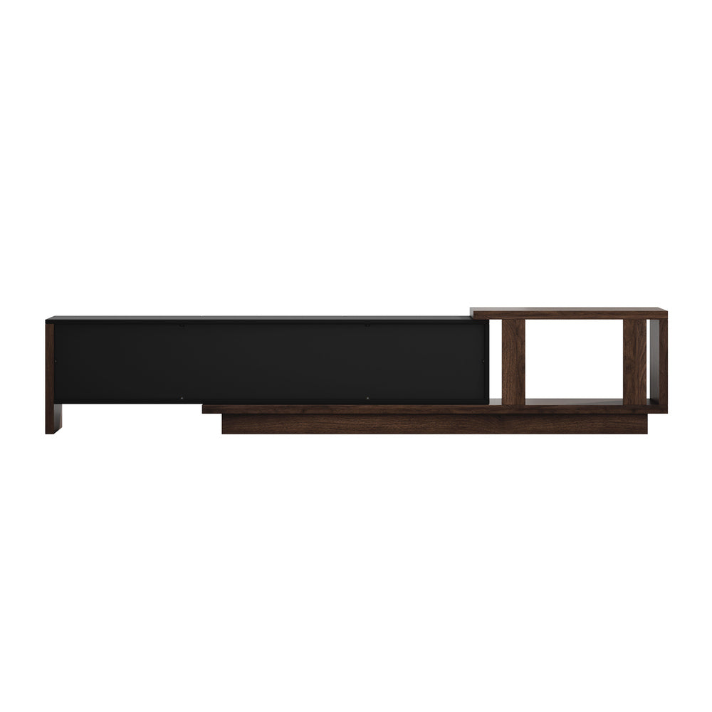 Oikiture 160-211cm Extendable TV Cabinet Entertainment Unit 3 Drawers