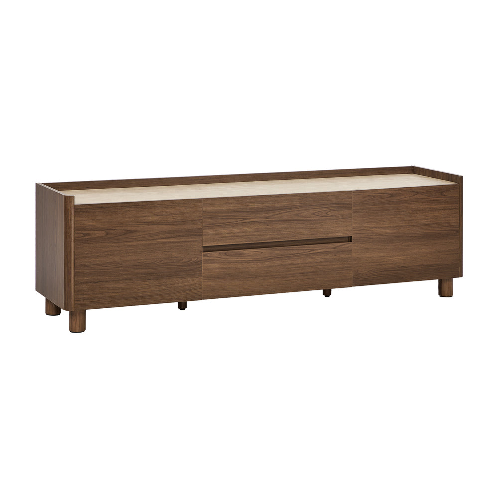 Oikiture 160cm TV Cabinet Entertainment Unit Storage 2 Door 2 Drawer