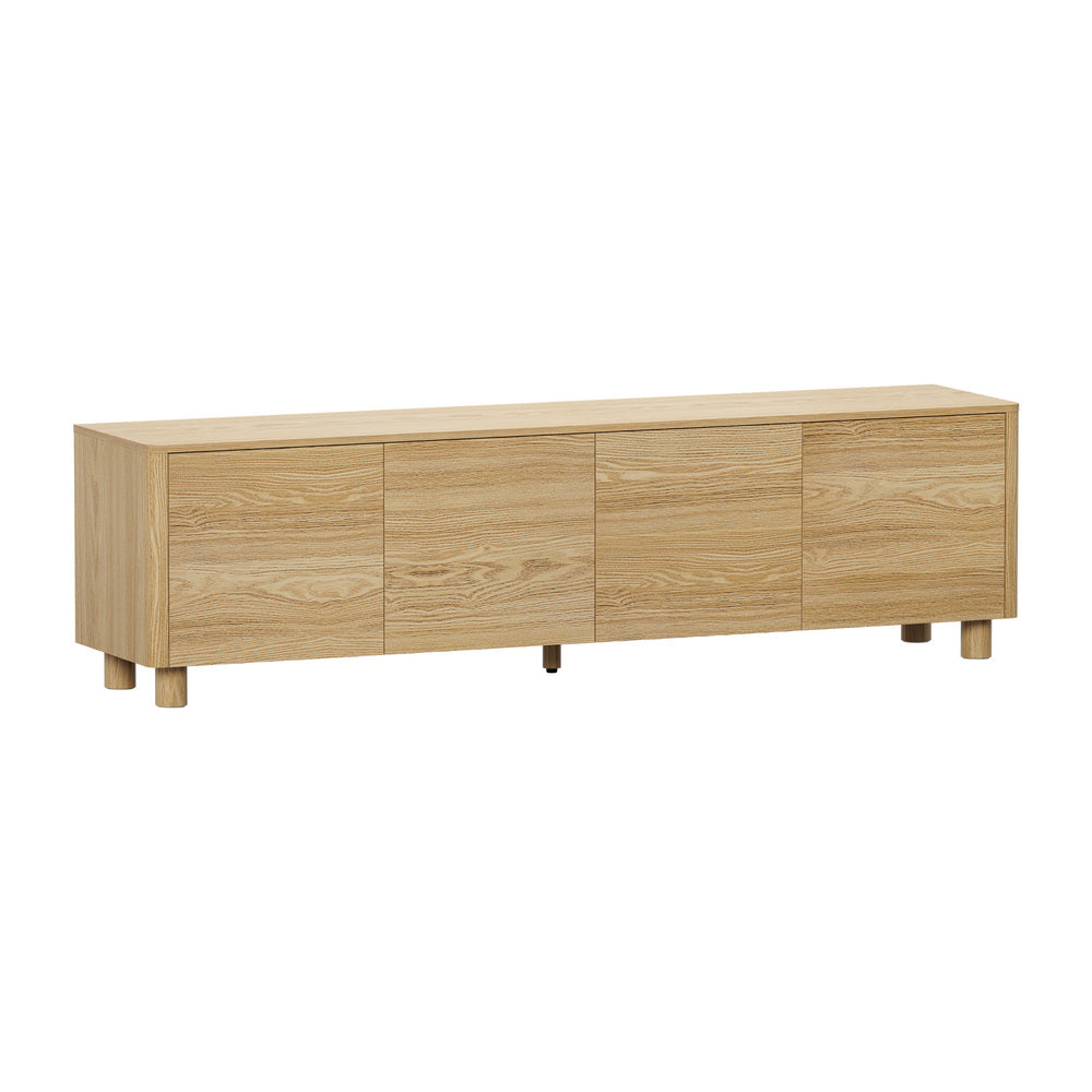 Oikiture TV Cabinet Entertainment Unit Stand 180cm 4 Doors