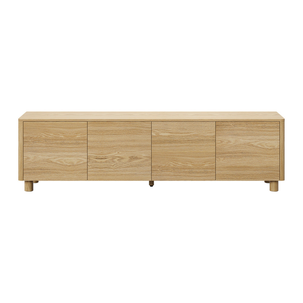 Oikiture TV Cabinet Entertainment Unit Stand 180cm 4 Doors