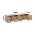 Oikiture TV Cabinet Entertainment Unit Stand 180cm 4 Doors