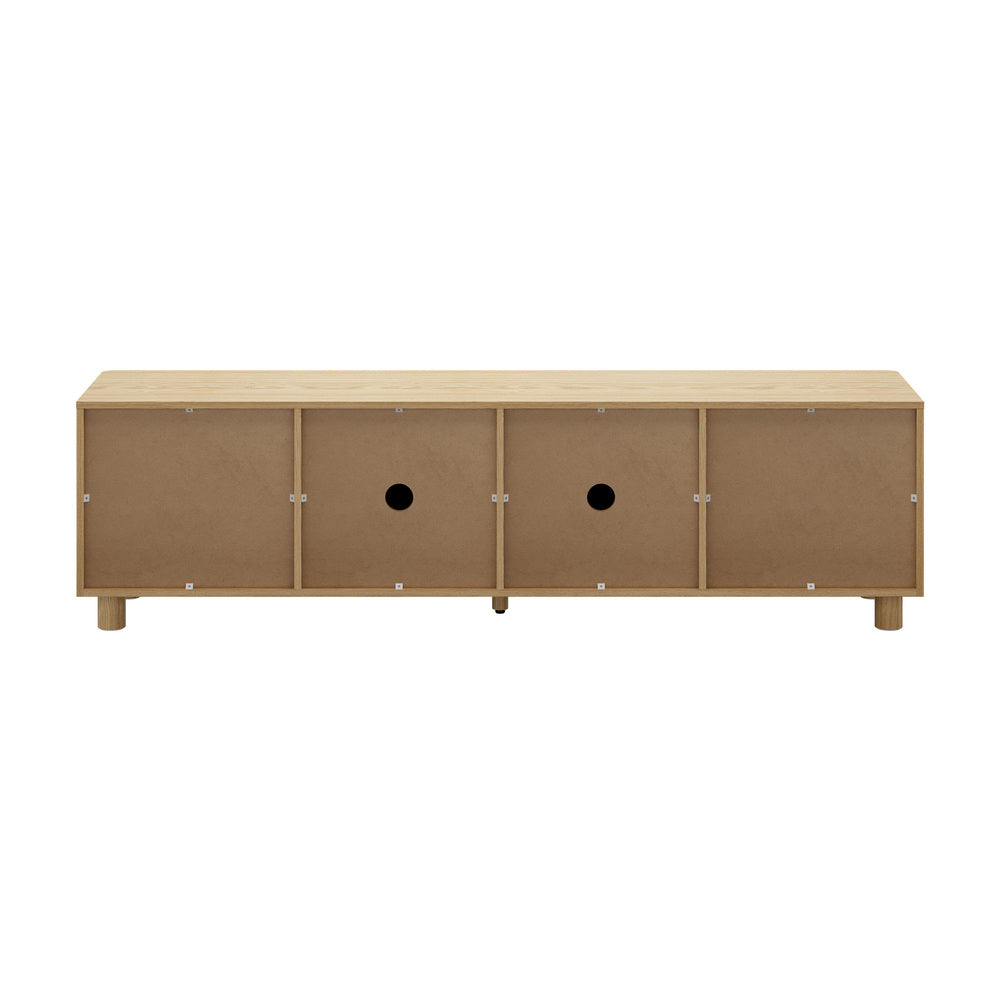 Oikiture TV Cabinet Entertainment Unit Stand 180cm 4 Doors