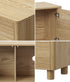 Oikiture TV Cabinet Entertainment Unit Stand 180cm 4 Doors