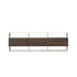 Oikiture TV Cabinet Entertainment Unit Stand 3 Drawers 6 Open Shelves 140cm