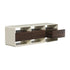 Oikiture TV Cabinet Entertainment Unit Stand 3 Drawers 6 Open Shelves 140cm