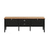 Oikiture TV Cabinet 150cm Entertainment Unit Storage Shelves Black
