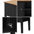 Oikiture TV Cabinet 150cm Entertainment Unit Storage Shelves Black