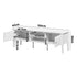 Oikiture TV Cabinet 150cm Entertainment Unit Storage Shelves White
