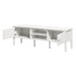 Oikiture TV Cabinet 150cm Entertainment Unit Storage Shelves White
