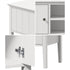 Oikiture TV Cabinet 150cm Entertainment Unit Storage Shelves White