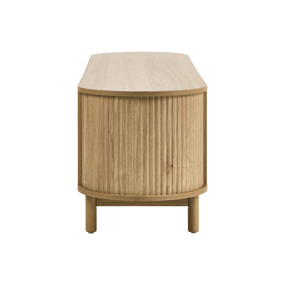 Oikiture TV Entertainment Unit Stand 160cm Wooden Natural