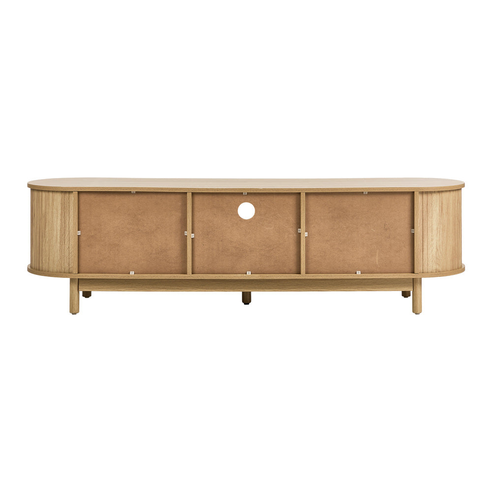 Oikiture TV Entertainment Unit Stand 160cm Wooden Natural