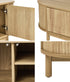 Oikiture TV Entertainment Unit Stand 160cm Wooden Natural