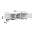 Oikiture TV Entertainment Unit Stand 160cm Wooden White