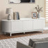Oikiture TV Entertainment Unit Stand 160cm Wooden White