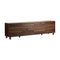 Oikiture 180cm TV Cabinet 4 Door Entertainment Unit Wooden Legs Storage Walnut