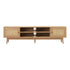 TV Cabinet Entertainment Unit 180cm Rattan Drawers Oak