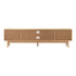 TV Cabinet Entertainment Unit 180cm Rattan Drawers Oak