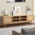 TV Cabinet Entertainment Unit 180cm Rattan Drawers Oak