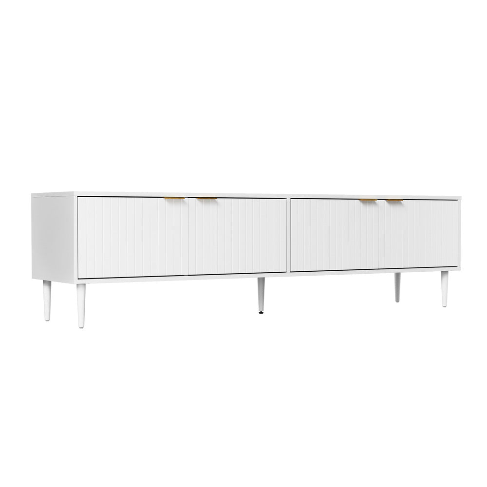 TV Cabinet Entertainment Unit Four Door 180cm White