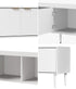 TV Cabinet Entertainment Unit Four Door 180cm White