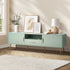 Oikiture TV Cabinet Entertainment Unit Stand 160cm Green