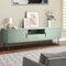 Oikiture TV Cabinet Entertainment Unit Stand 160cm Green