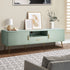 Oikiture TV Cabinet Entertainment Unit Stand 160cm Green
