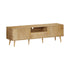 Oikiture TV Cabinet Entertainment Unit Stand 160cm Natural