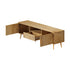 Oikiture TV Cabinet Entertainment Unit Stand 160cm Natural