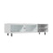 TV Stand – 160cm Entertainment Unit, Tempered‑Glass Doors, 2 Shelves, White