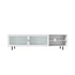 TV Stand – 160cm Entertainment Unit, Tempered‑Glass Doors, 2 Shelves, White