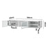 TV Stand – 160cm Entertainment Unit, Tempered‑Glass Doors, 2 Shelves, White