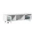 TV Stand – 160cm Entertainment Unit, Tempered‑Glass Doors, 2 Shelves, White
